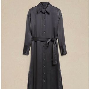 Silk black dress banana republic